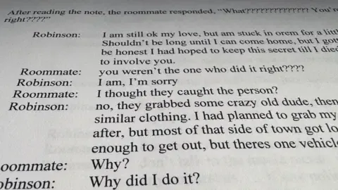 Detailed Text Thread Between Charlie Kirk Accused and Housemate