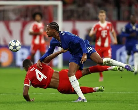 The Blues' boss explodes as the German giants center-back Jonathan Tah avoids dismissal during Champions League setback