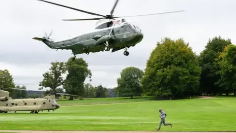 Trump Diverted and Forced to Change Helicopters On the Way to Stansted Airport