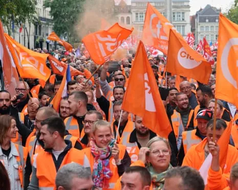 Countrywide Walkout Demonstrations Draws Vast Numbers Marching In France